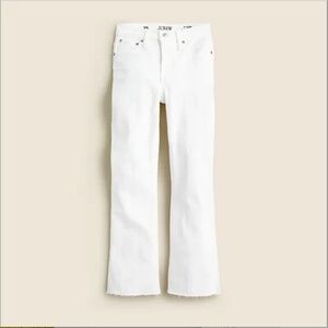 NWT J. Crew 9" Demi-boot Crop Jean in White Wash size 26 style BQ301